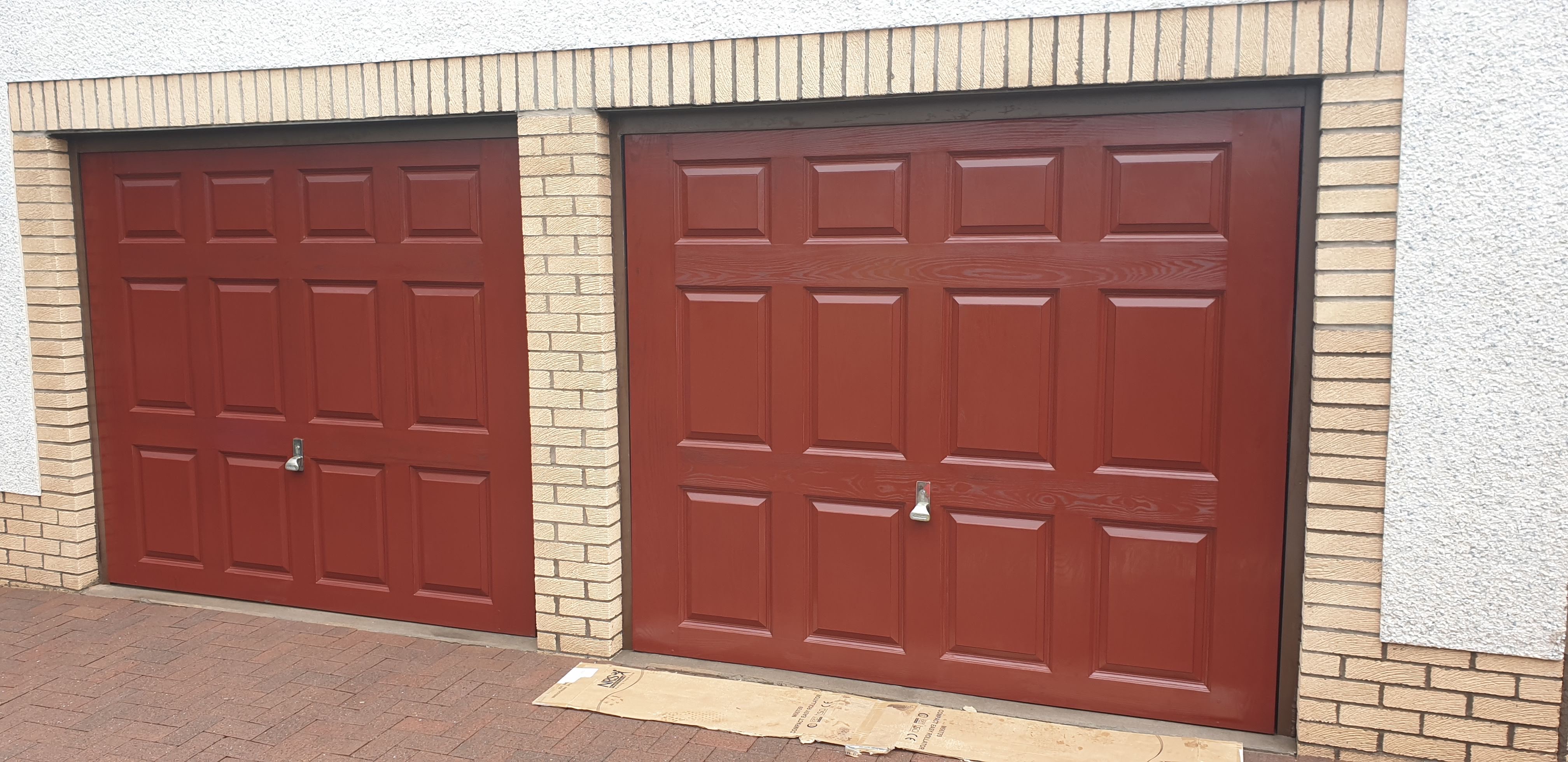 Garage doors cleaned and restored