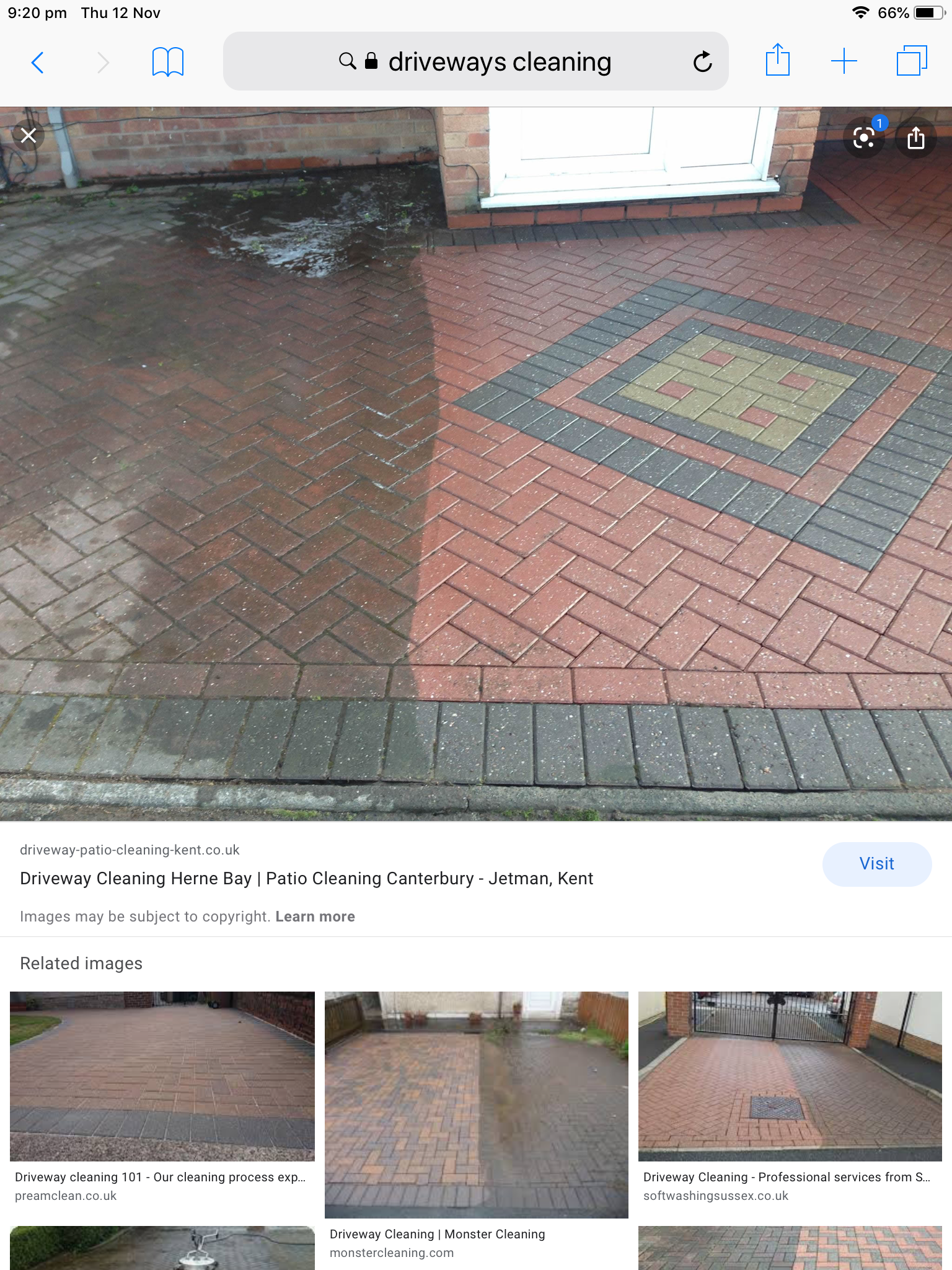 Driveway deep cleaning before and after comparison