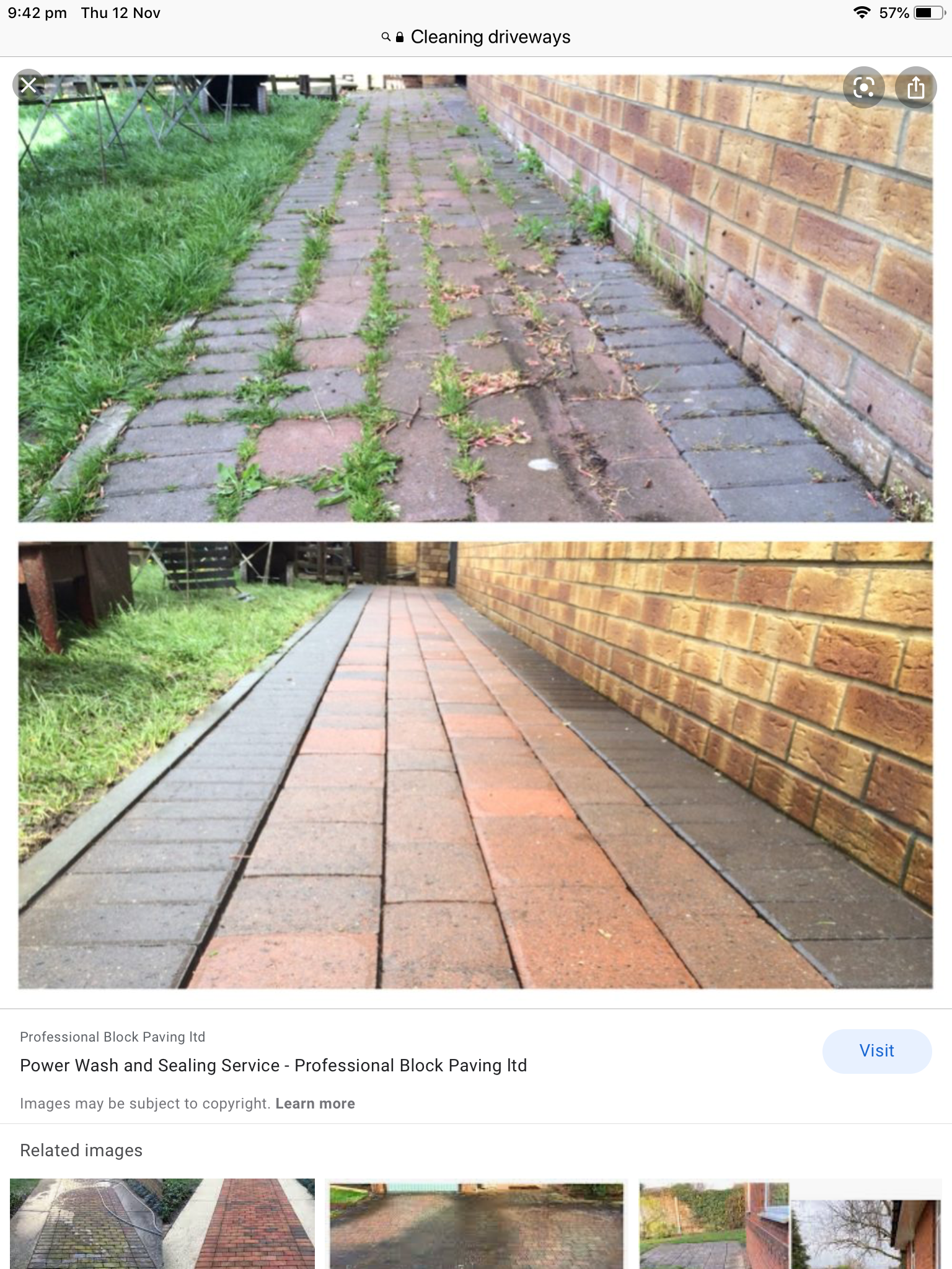 Heavily soiled driveway transformation