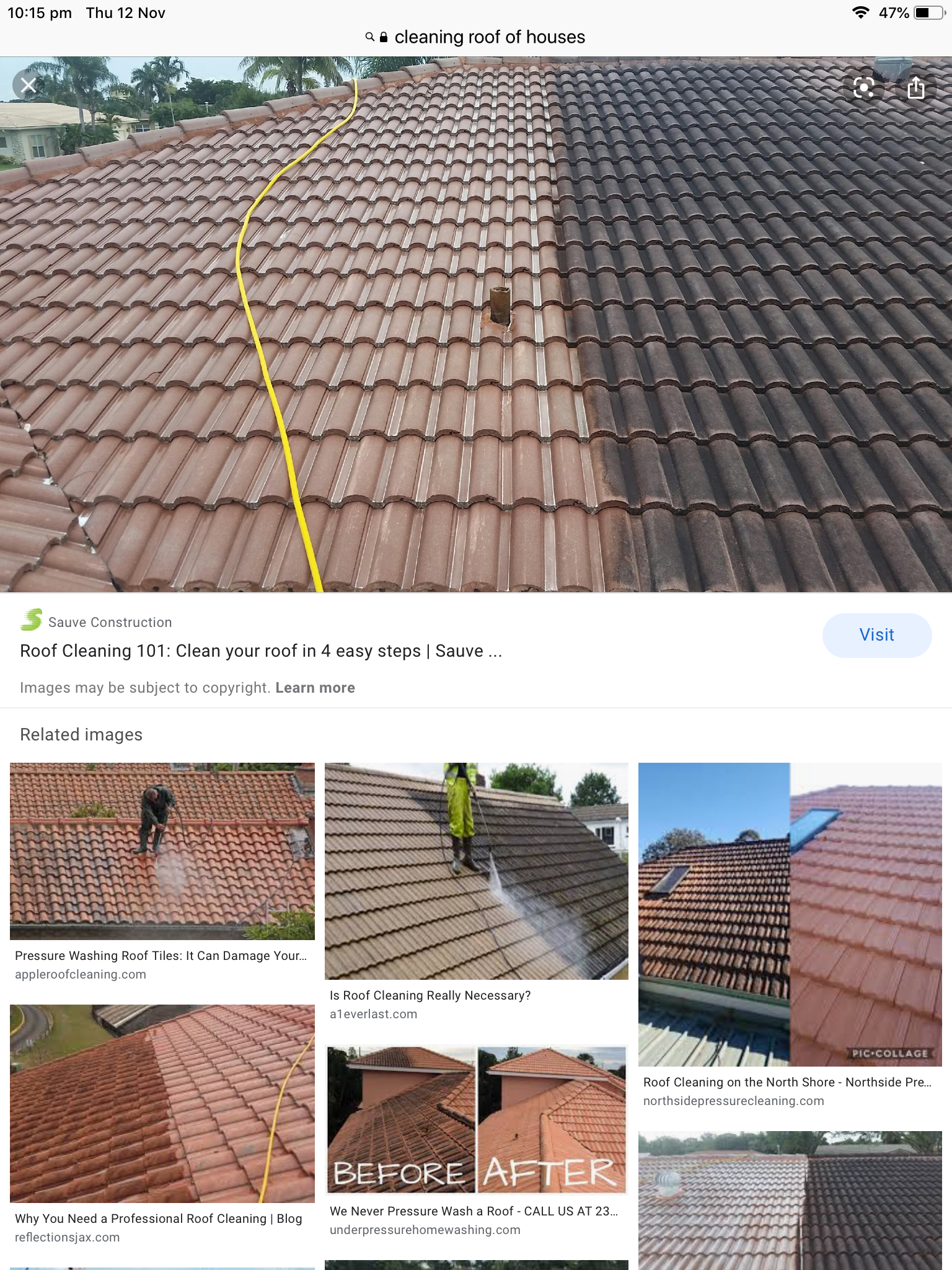 Professional roof cleaning transformation