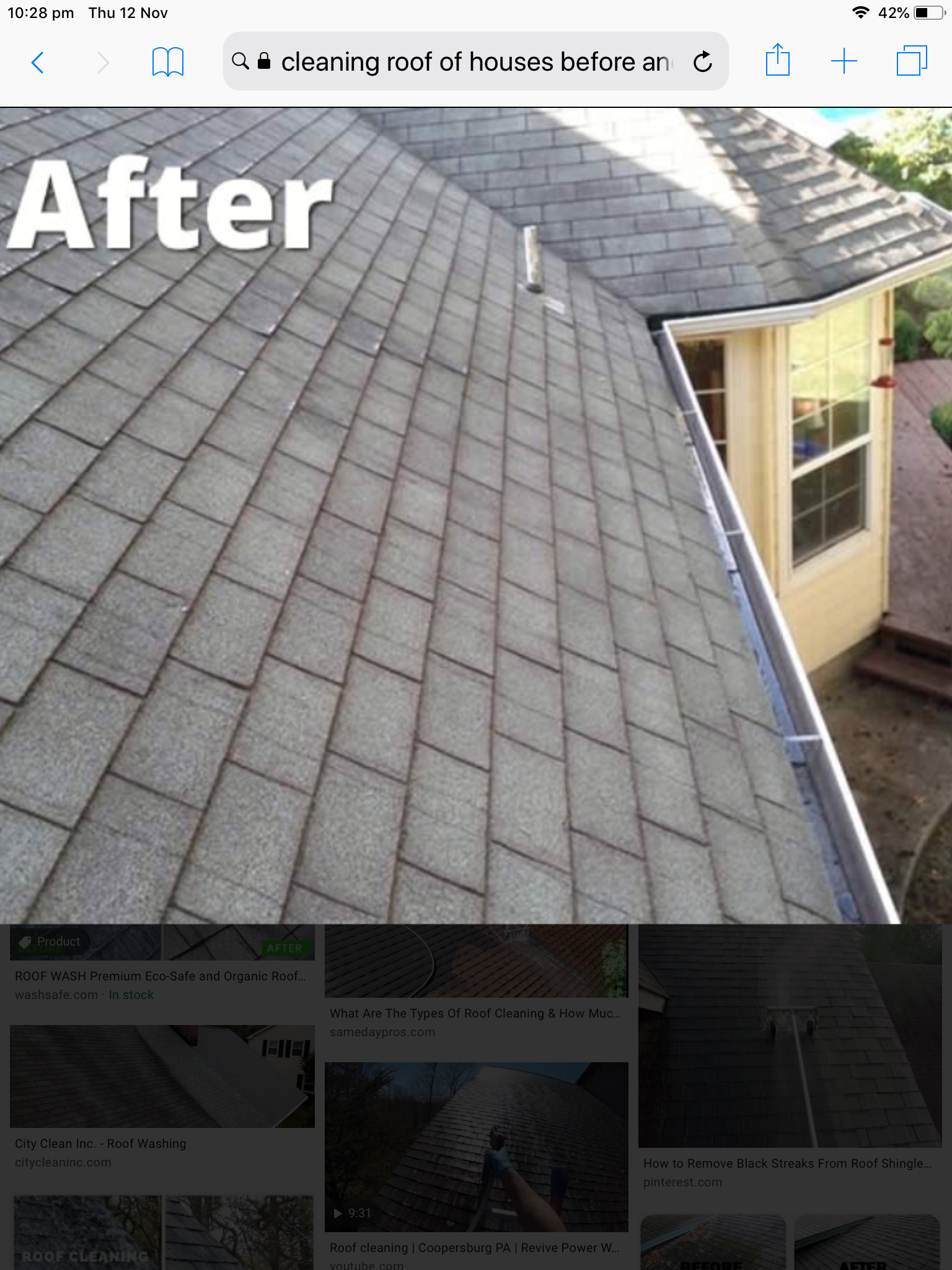 Complete roof restoration after cleaning