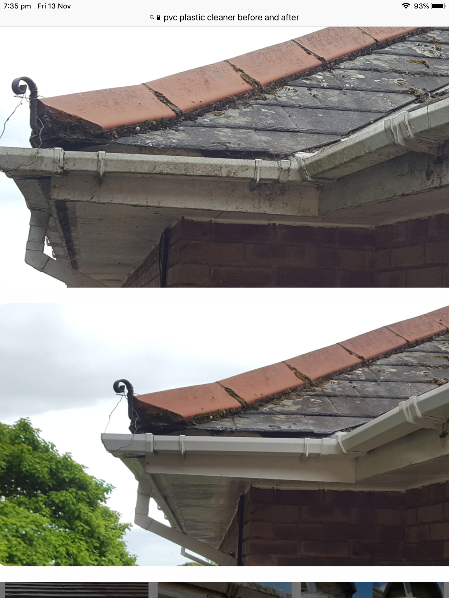 Driveway pressure washing transformation