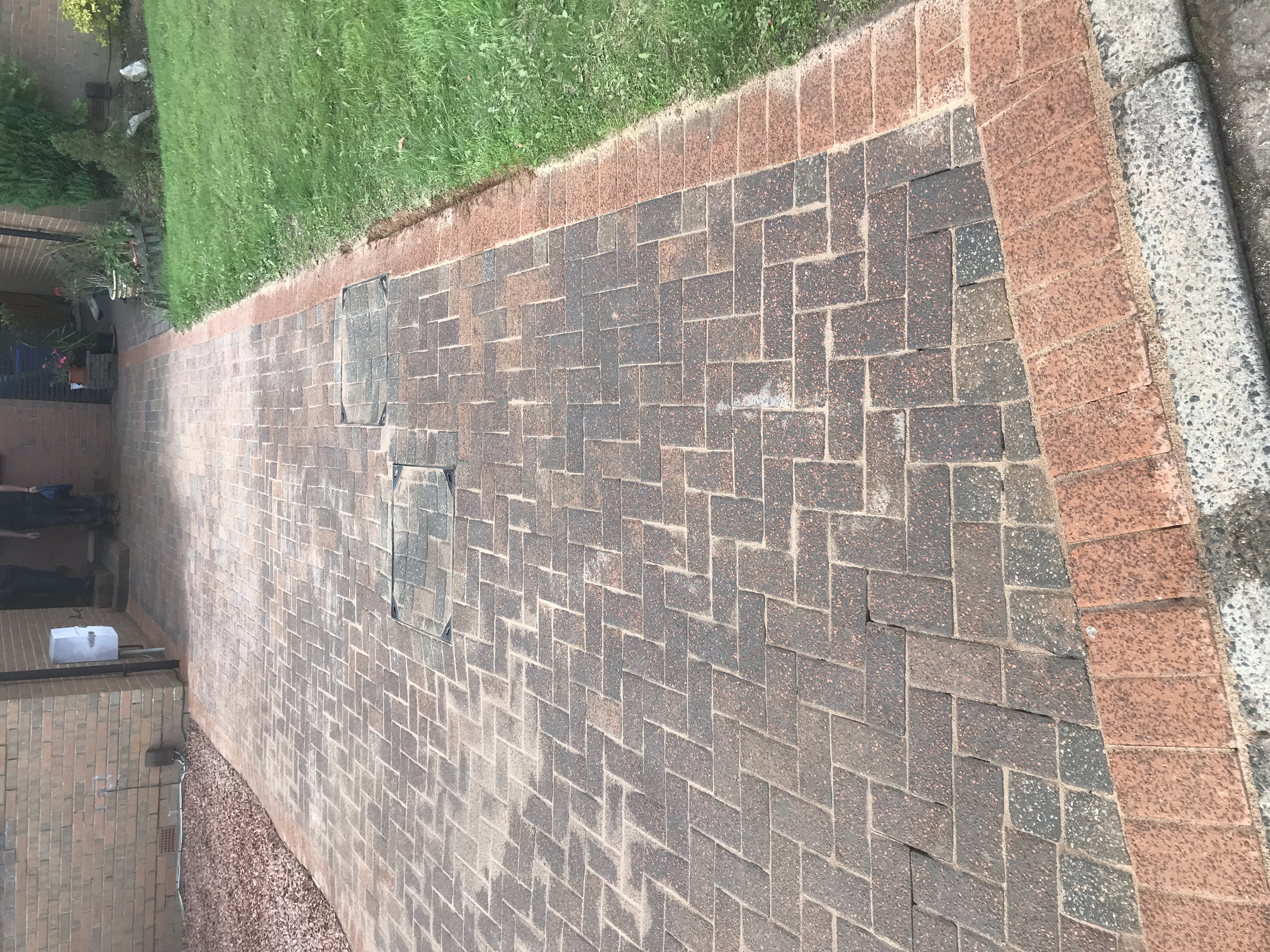 Residential driveway needing deep clean