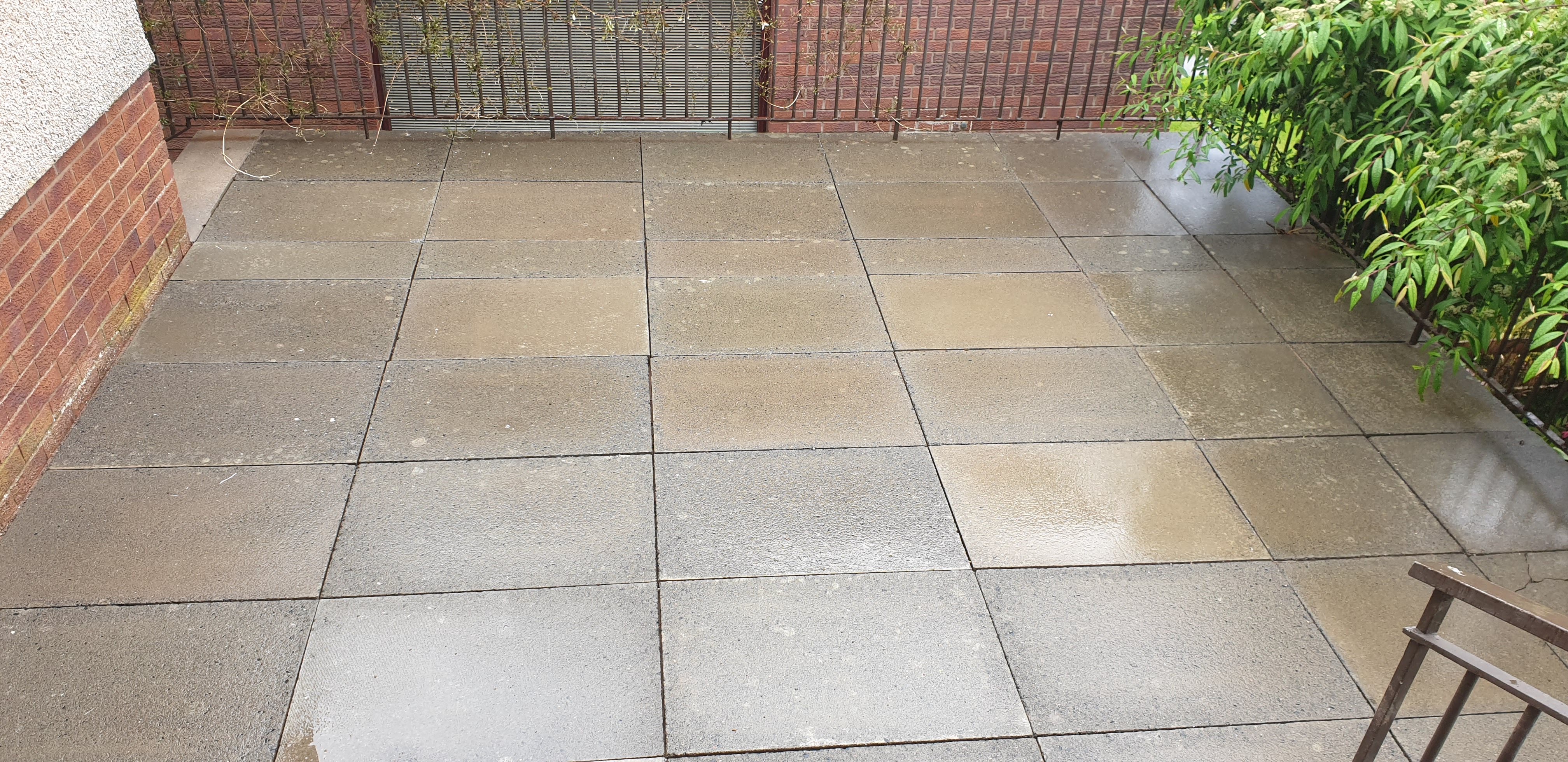 Clean patio slabs after professional service
