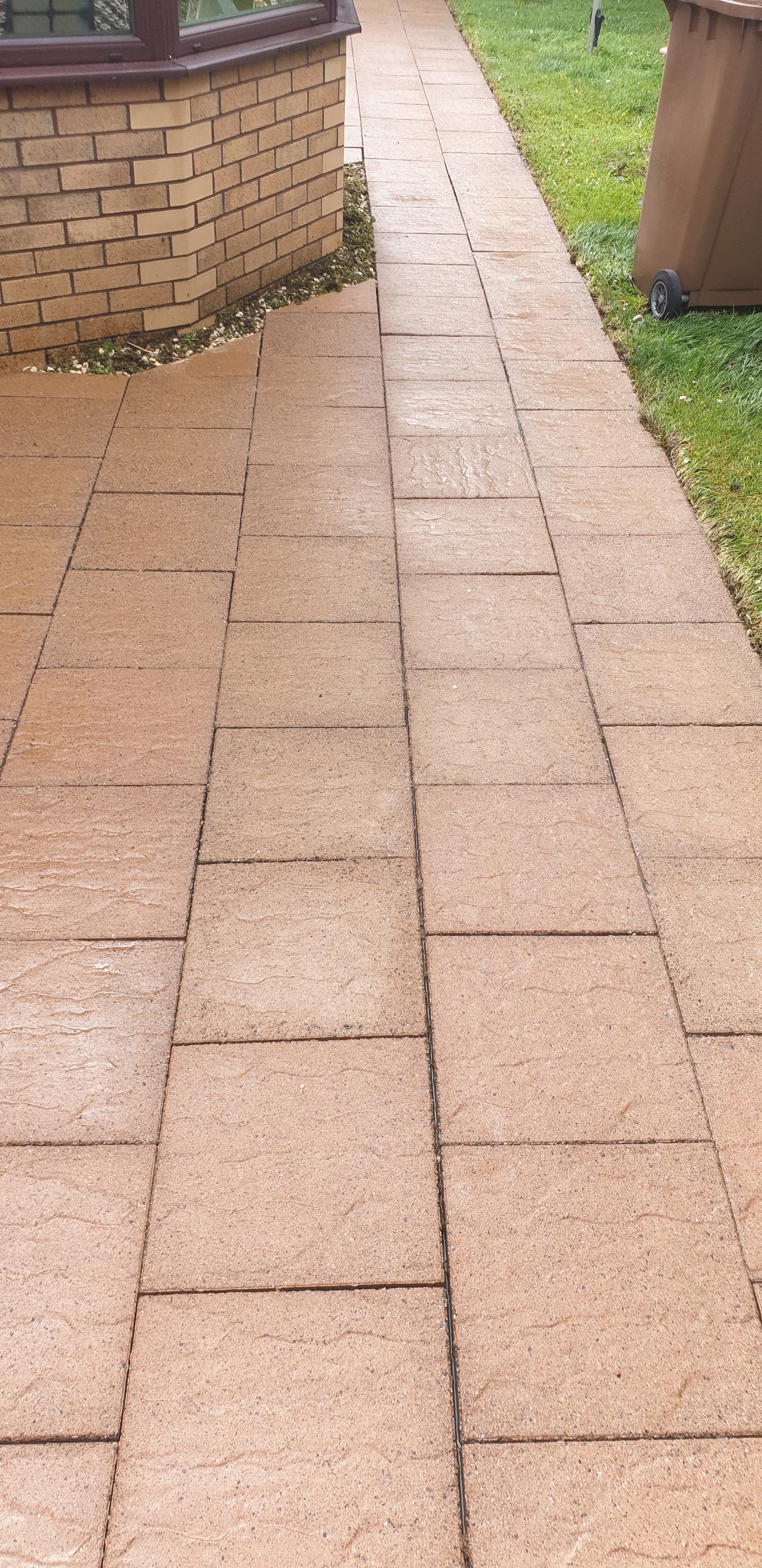 Patio slabs deep clean treatment