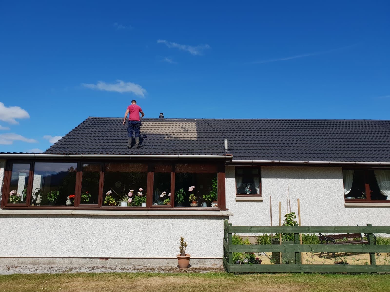 Professional driveway maintenance work